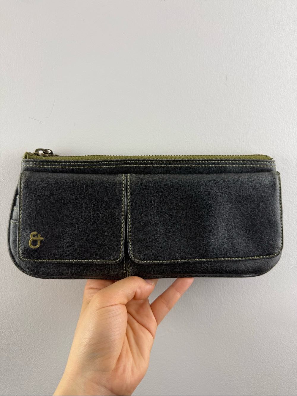 Vintage Matt & Nat Black Vegan Leather Clutch Continental Wallet